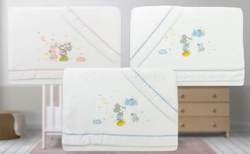 Conjunto de Berço Coralina 3 Peças Mickey Minnie 035