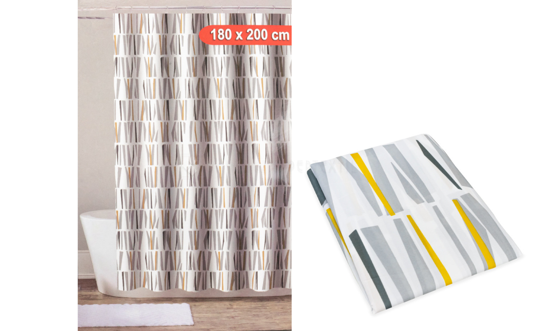 JC Penny Polyester Printed Shower Curtain – 180x180 Cm, Multi-Color Animal Print, Includes 12 Rings 6 thumbnail image