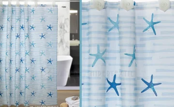 Cortina de banho 140x180 cm. 7598 estrelas do mar