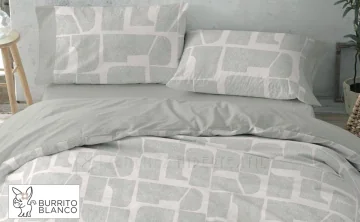 Joc complet de funda nòrdica 100% cotó 630 LAUREL de Burrito Blanco