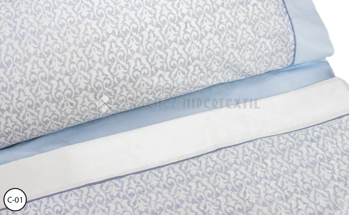 Complete set of 100% cotton RONA sheets from Cañete
