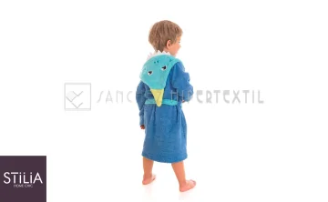 Barnús Infantil Amb Caputxa Brodat SHARKY, REPTOR y SLEEPY 2