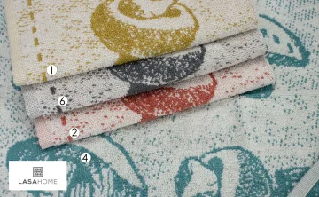 Drap de cuina ris 100% cotó 50X50 cm. FUNGI 217160 de Lasa Home 2