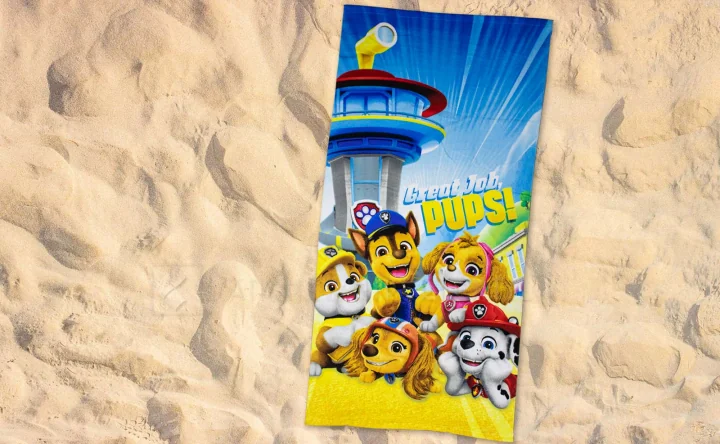 Tovallola de microfibra per a platja o piscina 70X140 cm. PAW PATROL 427PW