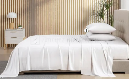 Ensemble complet de draps en satin 300 fils en bambou biologique