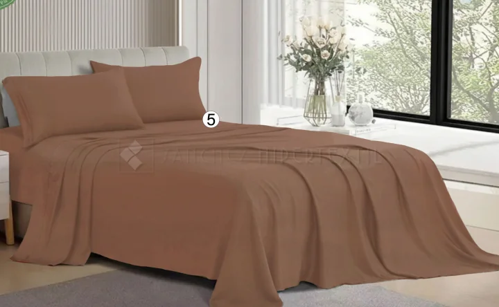 Ensemble complet de draps en satin 300 fils en bambou biologique
