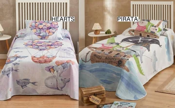 BOUTÍ + funda de coixí a joc, models HEARTS i PIRATA