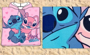 Poncho infantil rosa Lilo & Stitch EZ78136