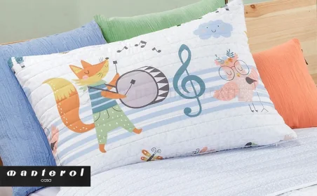 Spot Junior 608 Musical Animals Children's Bedspread by Manterol