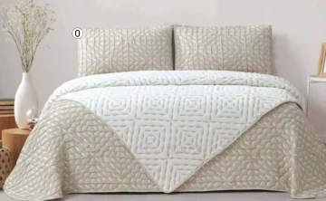 ABELA reversible jacquard bedspread + cushion cover 2