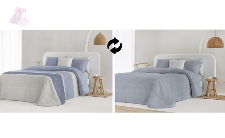 Reversible Conforter Duvet 300 g/m² + Cushion Covers - DAIRON Fundeco
