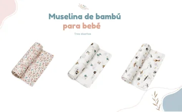 Musselina de Bambu para Bebé 120 × 120 cm