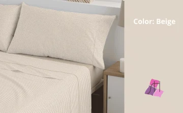 Conjunto de Lençóis de Flanela - VICHY da POLO POLO