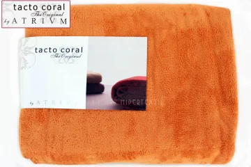 Manta tacto coral color Mango 230 x 240 cm. de Atrivm 2