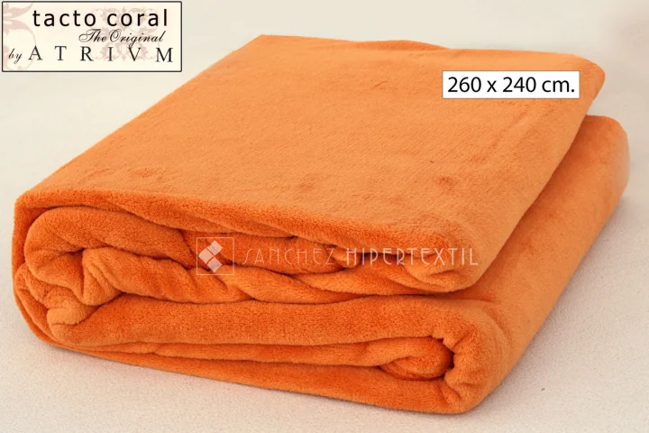 Manta de toque coral 260 x 240 cm. da Atrivm