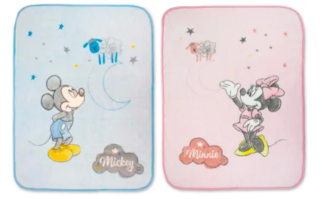 Couverture de berceau mouton Mickey Minnie Interbaby DISNEY