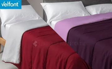 Two-tone duvet cover DENVER Maroon/Pearl