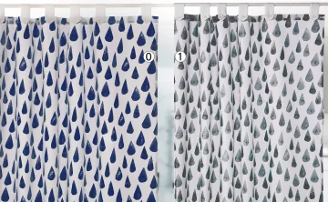 Cortina de banheiro 140 x 180 cm com alças ideais 7500 gotas