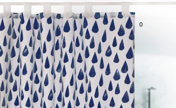 Cortina de banheiro 140 x 180 cm com alças ideais 7500 gotas 2