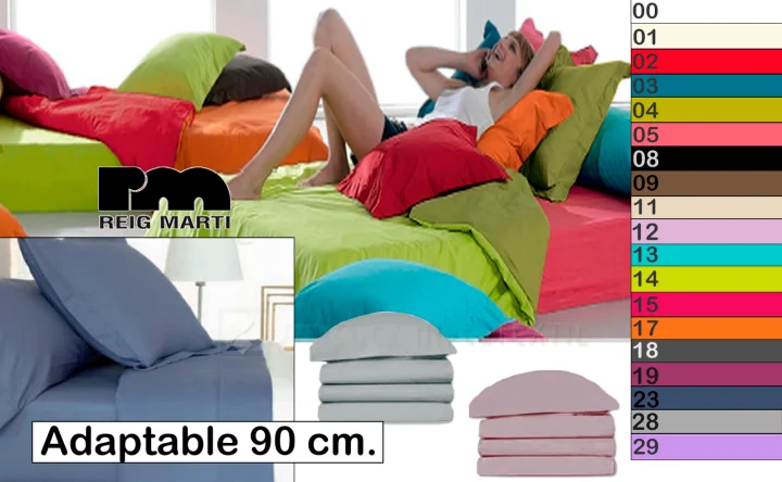 HAPPYCOLOR adaptable fitted sheet for a 90 cm bed. by Reig Martí
