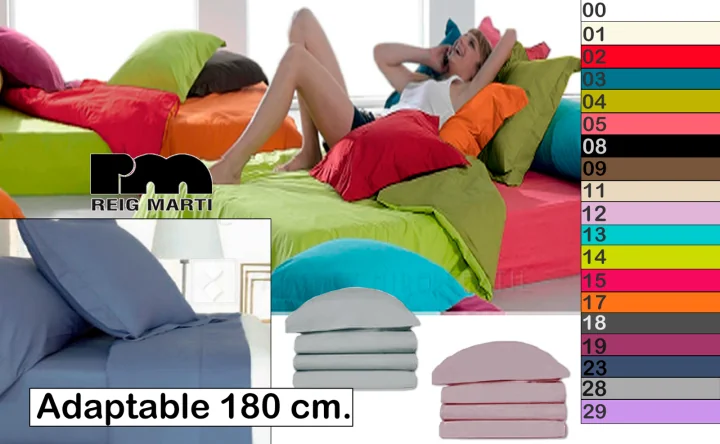 HAPPYCOLOR adaptable fitted sheet for a 180 cm bed. by Reig Martí