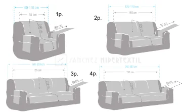 Cobreix Sofà 1-2-3-4 Plaça VALERIA Eysa 2