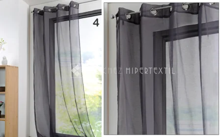 Cortina Confeccionada Com Ilhós 140 X 260 Cm Modelo MONNA VOILE