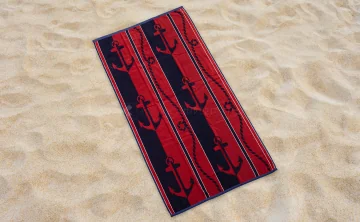 Serviette de plage Jacquard 87 X 160 Cm ANCRE