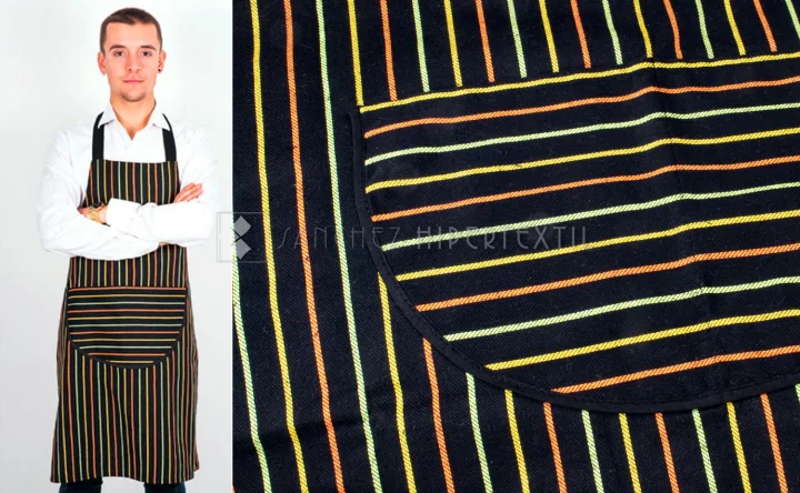 Kitchen Apron CADAQUES Model Multicolor Stripes