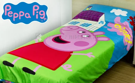 Capa de Edredão Infantil PEPPA PIG Cama 90 cm