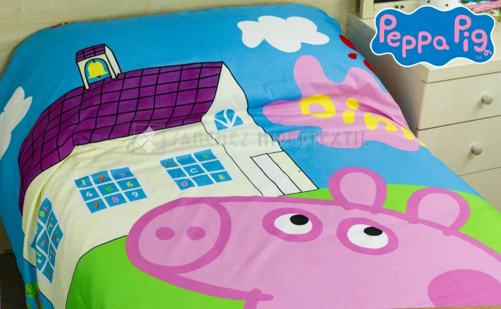 Capa de Edredão Infantil PEPPA PIG Cama 90 cm