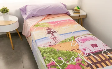 Parure complète de draps pour lit 90 cm modèle HAMILTON Beetle